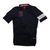 Men's Clubhouse cycling jersey, dark navy/black with orange accents and full front zip.