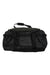 The Base Camp Duffel - S in black is shown against a white background. It features two carry handles and a shoulder strap, offering a spacious, durable design perfect for gym use or travel adventures.