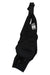 A pair of Rapha Mens Pro Team Bib Shorts II - Regular with shoulder straps and a small white tag, featuring a race-grade chamois, laid flat on a white background.