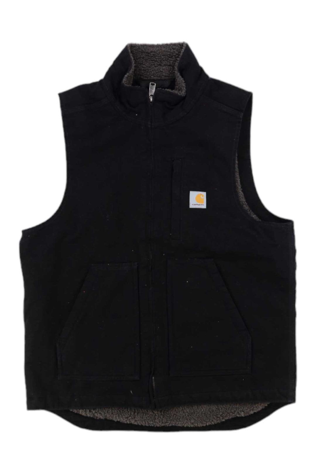 Carhartt Mens Washed Duck Sherpa-Lined Mockneck Vest Carhartt
