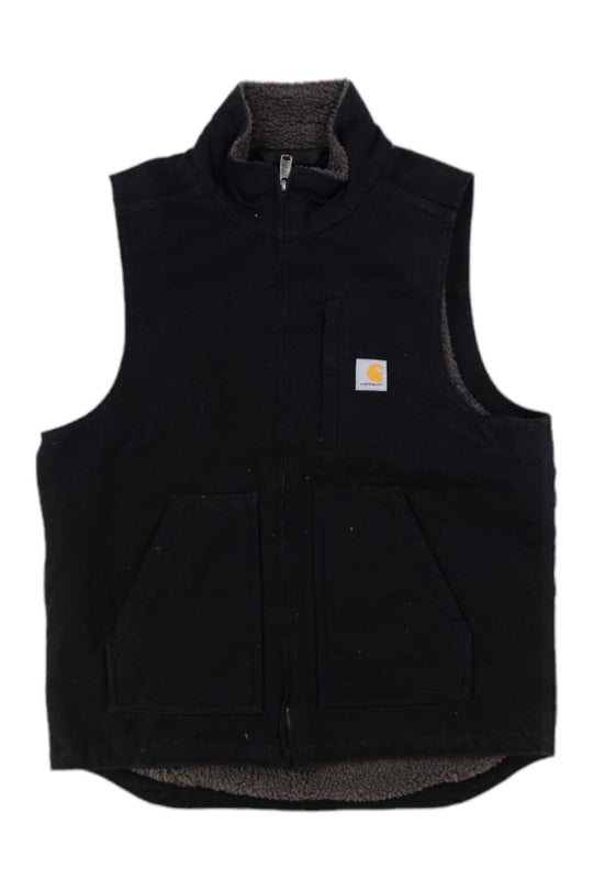 Carhartt Mens Washed Duck Sherpa-Lined Mockneck Vest Carhartt