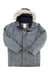 Men's Fjallraven Nuuk Parka in gray with faux-fur hood and chest logo patch