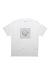 Men's cotton T-shirt, off-white, crew neck, front graphic square