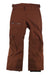 The Womens Refuge Pant features brown waterproof fabric with NanoPro technology, a front zipper, button closure, belt loops, zippered side pocket, and reinforced ankle fabric for reliable outdoor protection.