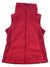 Women's coral quilted puffer vest with full-zip front and stand collar