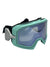 The 100% Valnor Hiper Goggles feature a teal and silver angular frame, wide reflective lens, and black adjustable strap—ideal for ski or snowboard use.