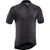 Men's cycling jersey in dark gray-black, short sleeves, full front zipper
