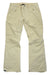 A pair of beige Burton Women's Society Pant snowboard pants, featuring front pockets, belt loops, and zippered ankle openings, made from DRYRIDE stretch fabric and displayed flat on a white background.