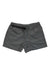 Women's gray elastic-waist shorts with side pockets