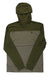 Mons Royale men's hooded long-sleeve top, olive with light gray color-block and logo