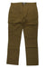 Men's dark brown cargo pants with side pockets, button fly, belt loops