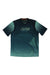 The Rapha Long Sleeve Technical T-Shirt features a pixelated logo on the chest, gradient green and teal hues, a round neckline, and moisture-wicking fabric for comfort throughout your workout.