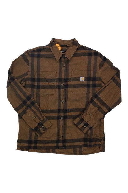Carhartt Womens Rugged Flex Loose Fit Midweight Flannel LS Plaid Shirt Carhartt