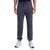 Men's merino pants dark blue, relaxed straight fit with drawstring waist and ankle cuffs