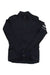 Dark blue long-sleeve cycling jersey with stand collar and full front zipper.