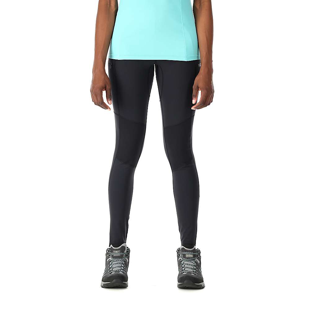 Women's horizon tights, black leggings with panel seams and elastic waistband