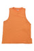 Apricot orange sleeveless tank top with crew neckline