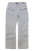 The Obermeyer Womens Bliss Pant, in white, features insulation, two zippered hip pockets, and reinforced knees, shown flat against a plain background.