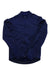 The Rapha Mens Core Winter Jacket is a dark blue, long-sleeve insulated cycling jacket with a full front zipper, designed for cold weather. Shown laid flat on a white background.