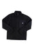 The Burton Mens Cinder Full Zip Fleece Jacket is a black, long-sleeve hiking jacket with a stand-up collar and zippered chest pocket, featuring a small triangular logo and made from recycled polar fleece.
