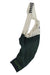 A pair of Mens Bib Shorts in green and cream, with RAPHA in green on the left leg and black stripes on cream shoulder straps, laid flat on white—an eye-catching piece of men's cycling apparel.