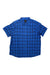 The 5.11 Mens Wyatt SS Plaid Shirt is a blue and black short sleeve plaid shirt, shown flat on a white background—ideal for outdoor adventures.