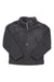 The Obermeyer Kids Superior Gear Zip Top, a dark gray long-sleeve sherpa fleece with a high collar and partial front zipper, ideal for outdoor layering, is shown against a plain white background.