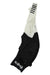 The Rapha Mens Pro Team Bib Shorts II - Regular feature a race-grade chamois, black and white design, RAPHA logo on one leg, and white straps with black stripes, shown laid flat on a white background.
