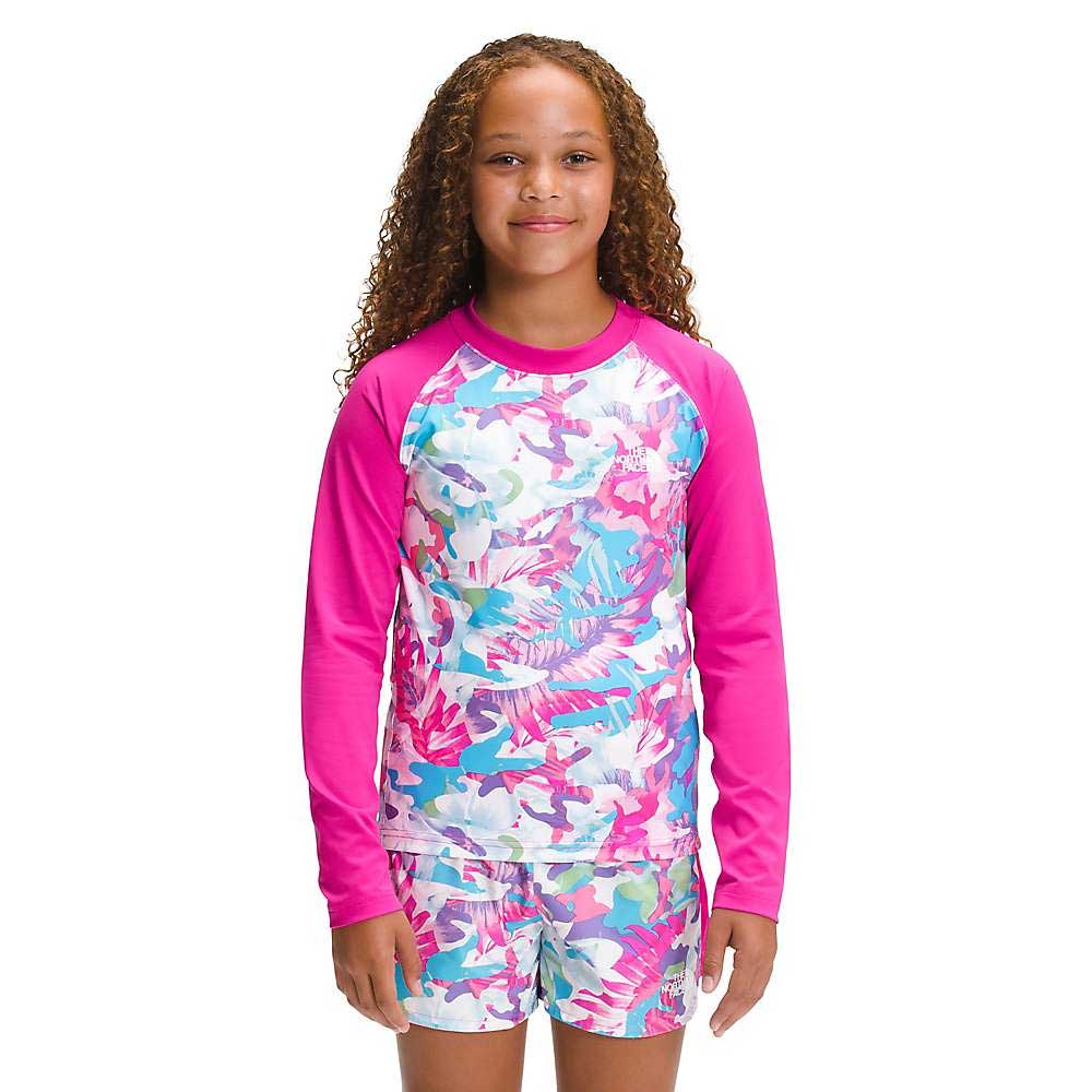 The North Face Girls Printed Amphibious LS Sun Tee The North Face