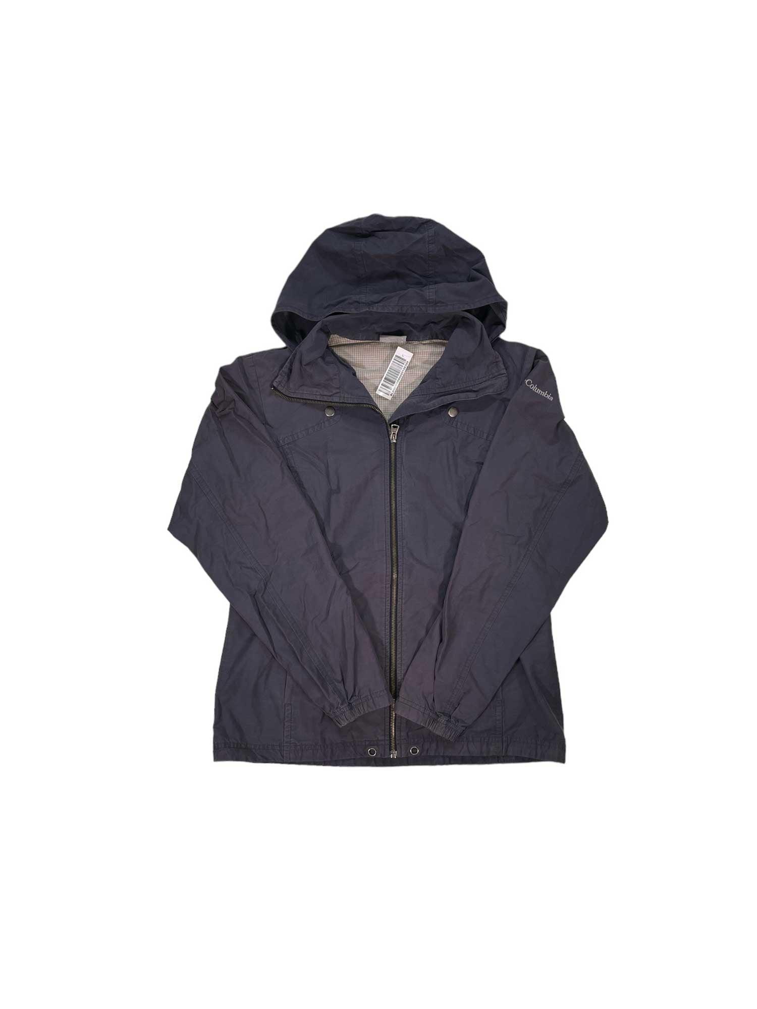 The Womens Arch Cape II Jacket is a warm, dark-colored performance jacket with a hood, long sleeves, and front zipper, shown flat on a white background.