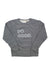 The Cotopaxi Women's Do Good Crew Sweatshirt in gray features "DO GOOD." in bold white text across the front. Made from an organic cotton blend, it's shown laid flat on a white background.