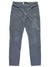 Womens Kayla Jeans Short Sizes—comfortable gray denim jeans for women, five-pocket style with a subtle faded patch on the right thigh, shown laid flat on a white background.