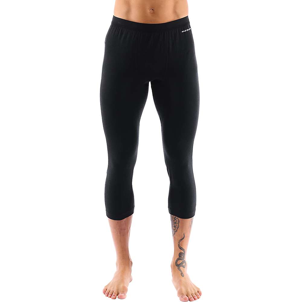 Artilect men's 3/4 leggings, black, fitted stretch pants