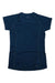 The Outdoor Research Womens Echo T-Shirt in navy blue is a short-sleeved, moisture-wicking active tee made from recycled polyester with a round neckline and subtle seam lines, shown laid flat on a white background.