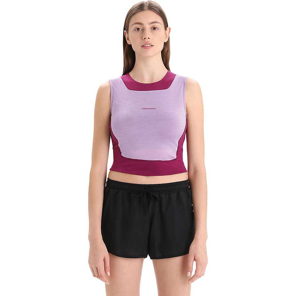 Icebreaker Womens ZoneKnit Cropped Bra-Tank Icebreaker