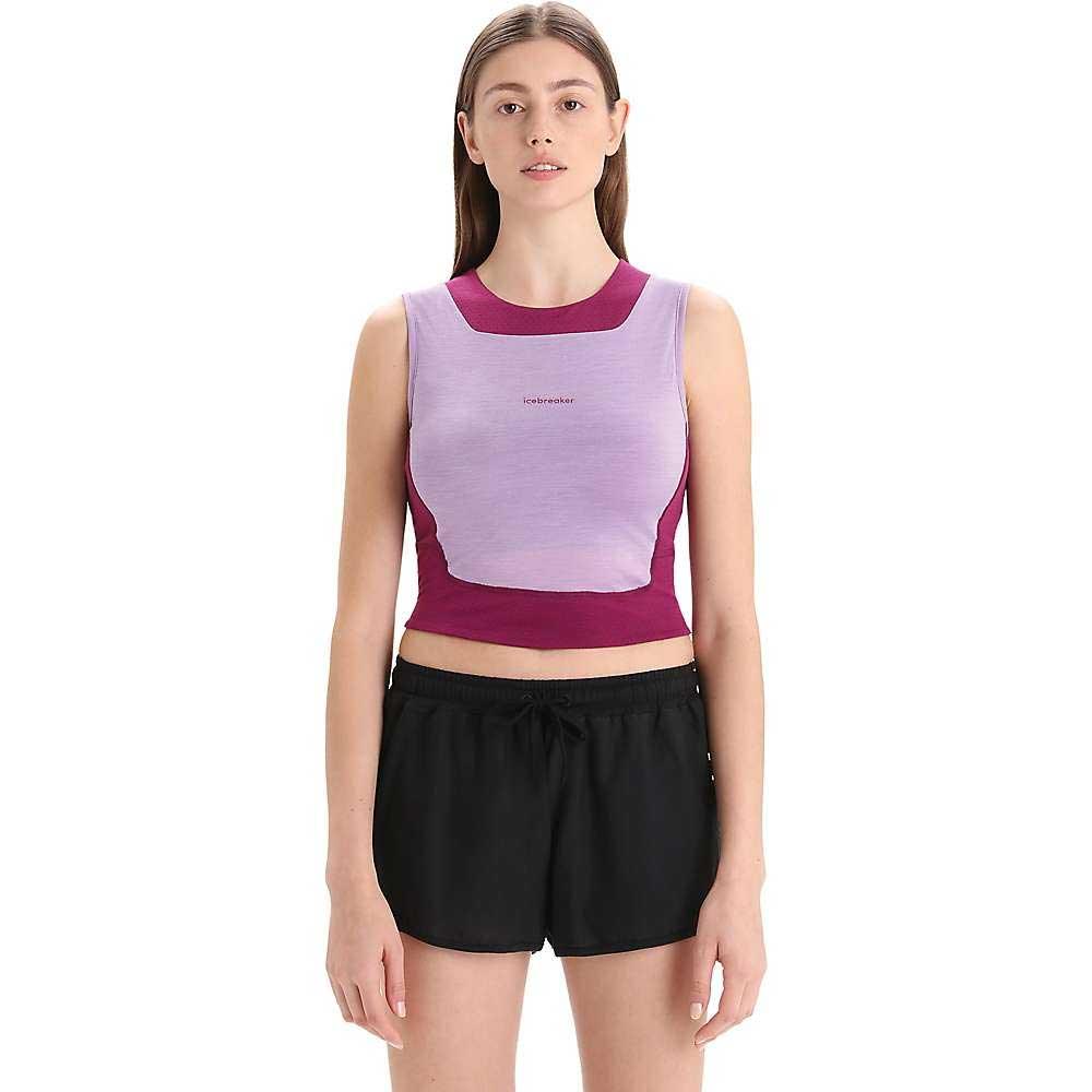 Icebreaker Womens ZoneKnit Cropped Bra-Tank Icebreaker
