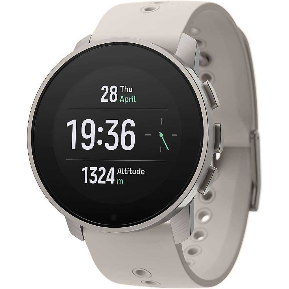 Suunto 9 Peak Pro titanium smartwatch with light gray band and dark display