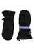 Two black Dakine Mens Titan GTX Mitts are shown, one with the palm and the other with the back visible, highlighting a wrist strap, GORE-TEX tag, and textured material—perfect for cold weather.
