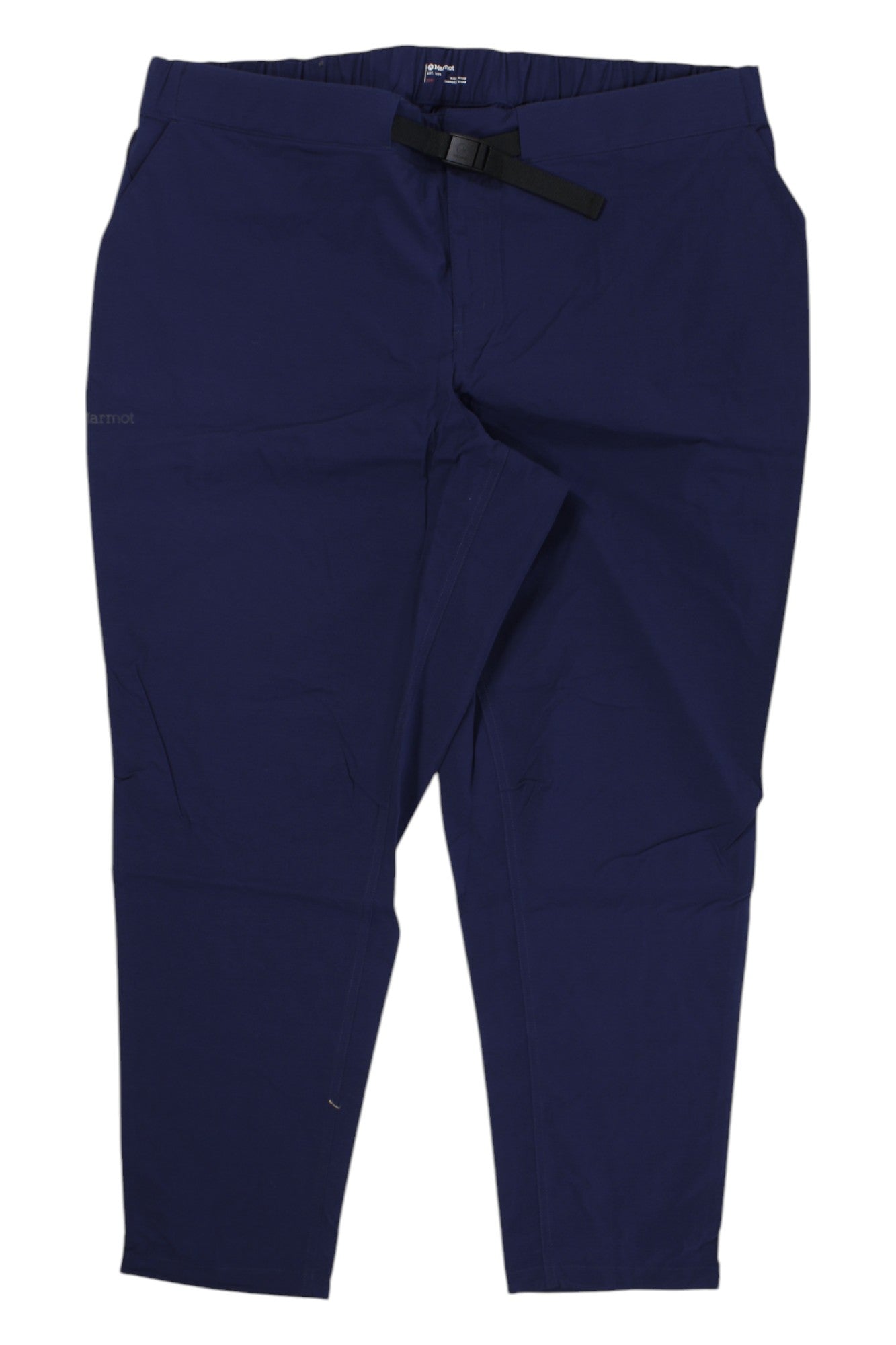 Plus women's Kodachrome pants in dark navy, front closure and belt loops