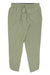 Light olive green Prana Womens Folgaria Pant featuring an elastic waistband, two front pockets, and slightly tapered legs—ideal activewear for women seeking both comfort and style.