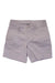 Eddie Bauer First Ascent Women's Guide Pro Short in light pink or lavender with UPF 50+, button and zipper closure, front pockets, and water-resistant side zippered pockets, laid flat on a white background.