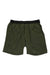 Men's 10-inch athletic swim shorts, dark green with black waistband
