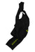 Men's cycling pro bib shorts in black, with bib straps and graphic accents