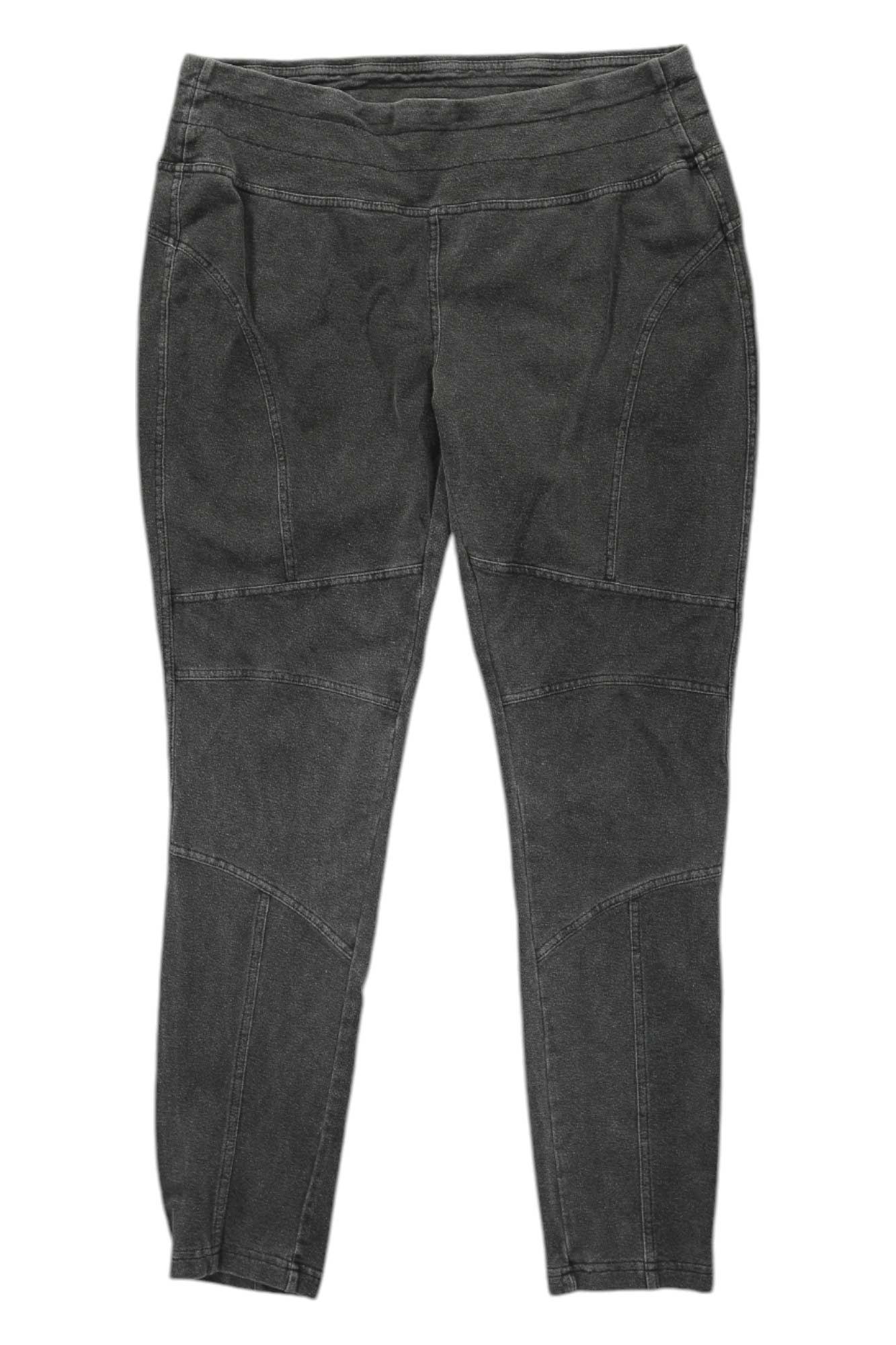 Women's Beaker pants in dark grey, elastic waist, tapered leg
