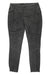 Women's dark grey pants with elastic waist and stitched panels