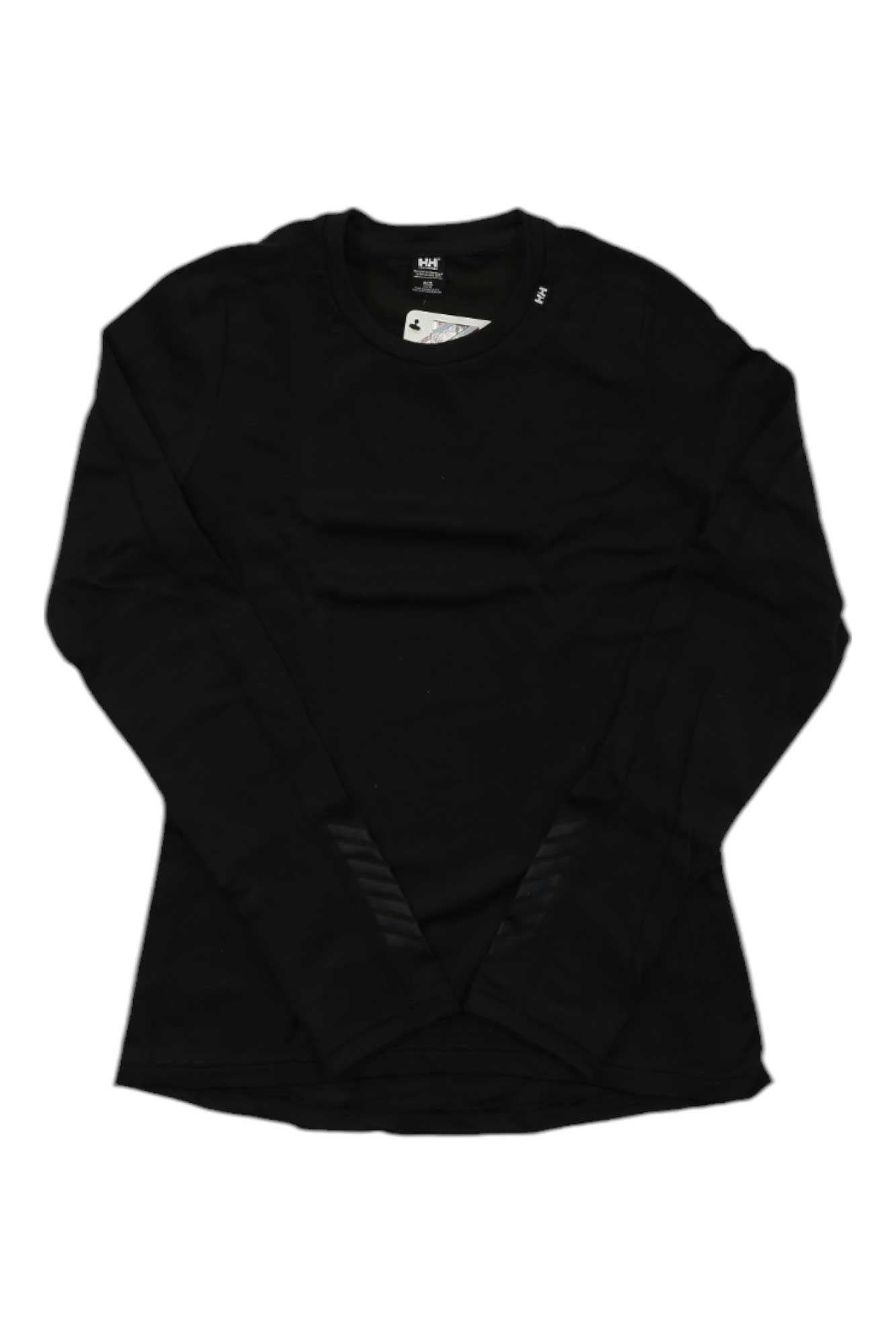 Lightweight crew top, black, long sleeves, crew neckline