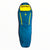 The NEMO Forte Mens 20 Endless Promise Sleeping Bag, shown in blue and yellow with a hooded top and central zipper, features the NEMO logo on the front, making it perfect for backcountry adventures.