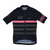 Men's Rapha cycling jersey, black with pink/grey RCC stripe panels and full zipper