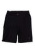 The Sugoi Men's Ard Short, black knee-length bike shorts with a button and zipper closure, front pockets, 4-way stretch fabric, and belt loops, laid flat on a white background.