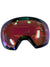 A close-up of the Zeal Hangfire Goggle Lens shows red mirrored, anti-fog lenses reflecting indoor lights. "ZEAL" is displayed at the top, showcasing advanced UV protection for skiing and snowboarding.